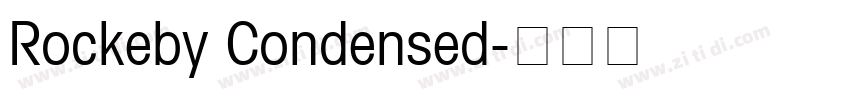 Rockeby Condensed字体转换